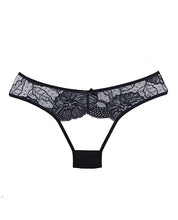 Indlæs billede i gallerifremviser, Adore Kiss Mesh &amp; Lace Open Panty Black O-s
