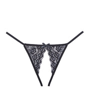 Załaduj obraz do przeglądarki galerii, Adore Luv Web Strappy Open Front Panty Black O-s
