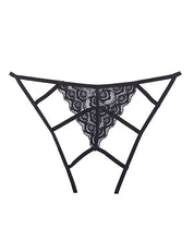 Afbeelding laden in Galerijviewer, Adore Luv Web Strappy Open Front Panty Black O-s
