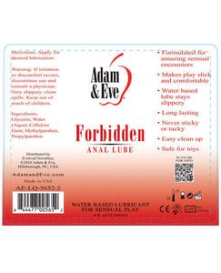 Adam & Eve Forbidden Anal Water Based Lube