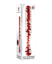 Load image into Gallery viewer, Adam &amp; Eve Eve&#39;s Sweetheart Swirl Glass Dildo - Clear-red
