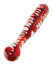Load image into Gallery viewer, Adam &amp; Eve Eve&#39;s Sweetheart Swirl Glass Dildo - Clear-red
