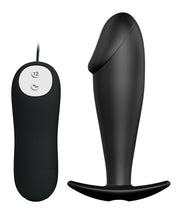Load image into Gallery viewer, Pretty Love Vibrating Penis Shaped Butt Plug - Black
