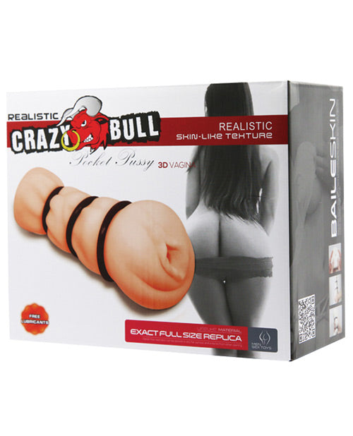 Crazy Bull Pocket Pussy Masturbator Sleeve - Ivory