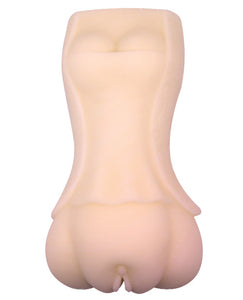 Crazy Bull No Lube Realistic Vagina Masturbator Sleeve - Ivory