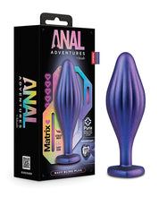 Load image into Gallery viewer, Blush Anal Adventures Matrix Wavy Bling Plug - Sapphire
