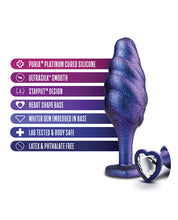 Load image into Gallery viewer, Blush Anal Adventures Matrix Bumped Bling Plug - Sapphire
