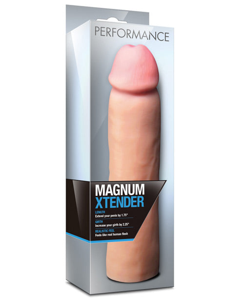 Beige Performance Magnum Extension Sleeve for Enhanced Pleasure