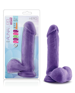 Blush Au Natural Bold Hero 8" Dildo - Purple