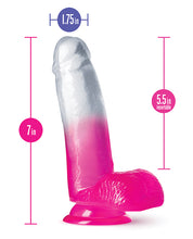 Load image into Gallery viewer, Blush B Yours 7&quot; Sugar Magnolia Dildo - Fuchsia
