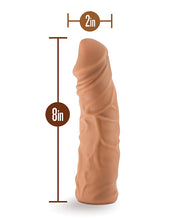 Load image into Gallery viewer, Blush Lock On 8&quot; Argonite Dildo W-suction Cup Adapter - Mocha
