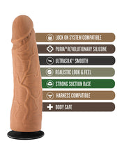 Load image into Gallery viewer, Blush Lock On 7&quot; Dynamite Dildo W-suction Cup Adapter - Mocha
