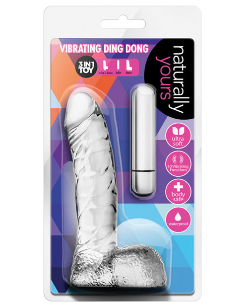 Blush Naturally Yours Vibrating Ding Dong - Clear