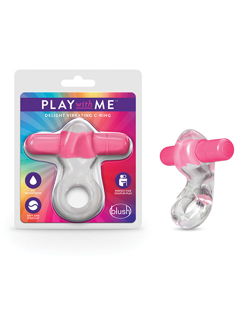 Blush Play With Me Vibrating Delight C Ring - Blue