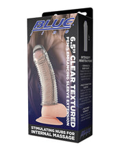 Load image into Gallery viewer, Blue Line C &amp; B 6.5&quot; Textured Penis Enhancing Sleeve Extension - Clear
