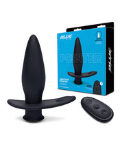 Load image into Gallery viewer, Blue Line Vibrating Anal Plug Pointer W-remote - Black
