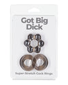 Got Big Dick 2 Pack Cock Rings - Svart