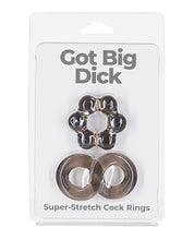 Load image into Gallery viewer, Got Big Dick 2 Pack Cock Rings - Black
