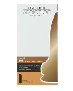 Naked Addiction 8" Dual Density Silicone Dildo - Caramel