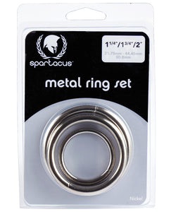 Spartacus Metal Ring Set - Pack Of 3 For Enhanced Pleasure