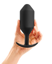 Load image into Gallery viewer, B-vibe Weighted Snug Plug 6 - 515 G Black
