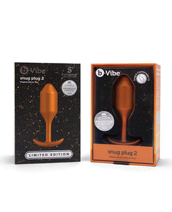 B-vibe 5 Year Anniversary Collection Snug Plug 2 Weighted Silicone Plug Set - Sunburst