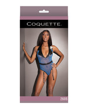 Load image into Gallery viewer, Fashion Mesh Cop Teddy W-attached Garters Blue O-s
