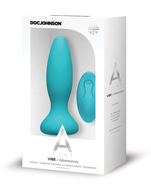 A Play Rechargeable Silicone Adventurous Anal Plug W/remote