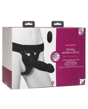 Load image into Gallery viewer, Body Extensions Be Naughty Vibrating 4 Piece Strap On Set - Black
