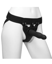 Load image into Gallery viewer, Body Extensions Be Aroused Vibrating 2 Piece Strap On Set - Black

