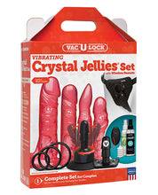 Load image into Gallery viewer, Vac-u-lock Vibrating Crystal Jellies Set W-wireless Remote - Pink
