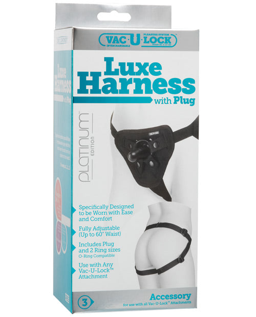 Vac-u-lock Platinum Edition Accessories Luxe Harness - Black