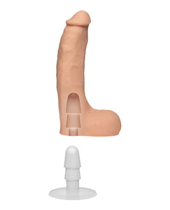 Signature Cocks Ultraskyn 8.5" Cock W-removable Vac-u-lock Suction Cup - Chad White