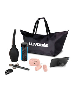 Luvdolz Remote Control Rechargeable Doggy Style Pussy & Ass W-douche - Ivory