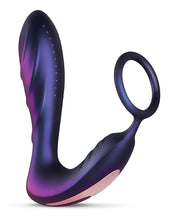 Load image into Gallery viewer, Hueman Black Hole Anal Vibrator W-cock Ring - Purple
