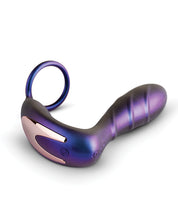 Load image into Gallery viewer, Hueman Black Hole Anal Vibrator W-cock Ring - Purple
