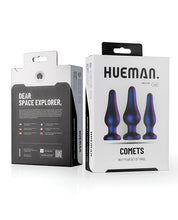 Load image into Gallery viewer, Hueman Comets Butt Plug Set Of 3 - Purple
