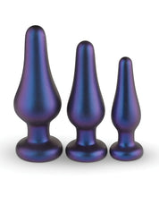 Load image into Gallery viewer, Hueman Comets Butt Plug Set Of 3 - Purple

