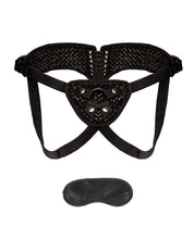 Indlæs billede i gallerifremviser, Lux Fetish Diamond Velvet Strap-on Corset - Black
