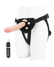 Load image into Gallery viewer, Lux Fetish 6.5&quot; Realistic Vibrating Dildo W-strap On Harness Set
