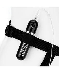 Lux Fetish 6.5" Realistic Vibrating Dildo W-strap On Harness Set