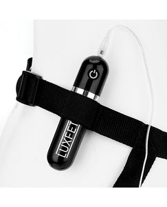 Lux Fetish 8.5" Realistic Vibrating Dildo W-strap On Harness Set