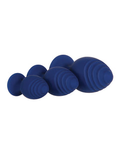 Evolved Get Your Groove On 3 Pc Silicone Anal Plug Set - Blue