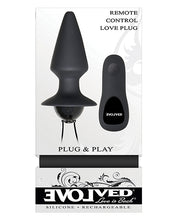 Load image into Gallery viewer, Evolved Plug &amp; Play Remote Anal Plug - Black
