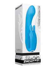 Load image into Gallery viewer, Evolved Sea Breeze Bunny Rechargeable Dual Stim - Blue
