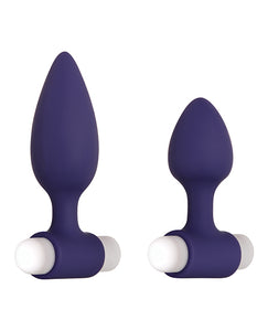 Evolved Dynamic Duo Anal Rechargeable - Purple-white