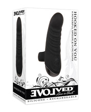 Load image into Gallery viewer, Evolved Hooked On You Curved Finger Vibrator - Black
