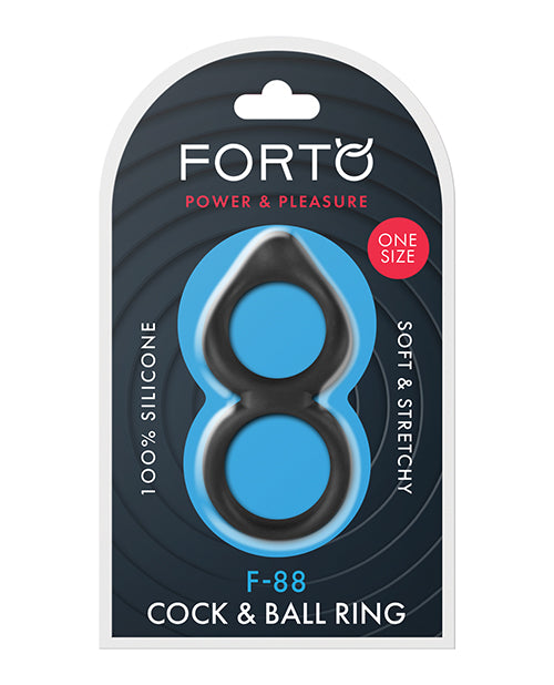 Forto F-88 Premium Double Ring Silicone Cock and Balls Restraint for Enhanced Stimulation