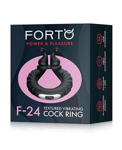 Forto F-24 Tekstureret Vibrerende Cock Ring