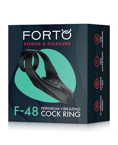 Forto F-48 Dual Action Perineum C-ring - Black Design